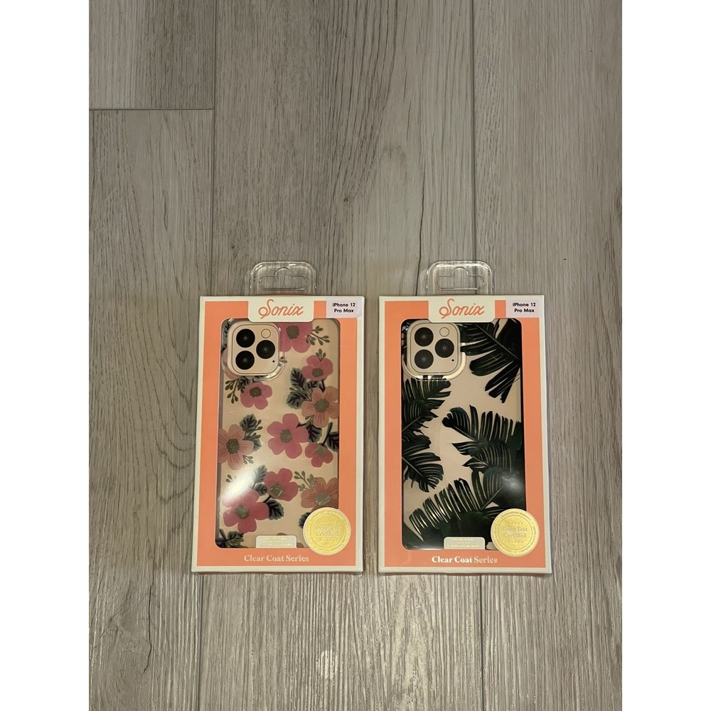 NIB 2 iPhone 12 Pro Max Cases By Sonix Palm Print And Pink Floral